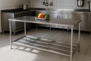 Mesa Inox Industrial 160cm Com Prateleira Reforçada