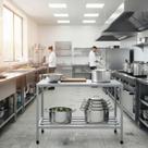 Mesa Inox Multiuso Tipo Paneleiro para Cozinha Industrial, Atendimento Veterinário e Área Gourmet