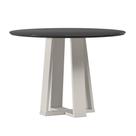 Mesa Isabela 100X100 Off White/Preto Mesa Isabela 100X100 Off White/Preto