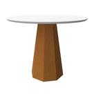 Mesa Isis 100x100cm - Ypê/Off White