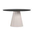 Mesa Isis 135X135 Off White/Preto