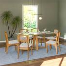 Mesa Jantar 180cm com 6 Cadeiras Sala Jantar Dalla Costa MDF