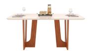 Mesa Jantar 6 Lugares 1,70x0,90 Dj Nala Freijo/ Tampo Vidro Off White