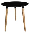 Mesa Jantar 60cm Redonda Tripé Pé Palito 75cm Eucalipto Ayme Canhão Escrivaninha Sala Estar Cozinha