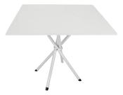 Mesa Jantar 70cm Quadrada Base Italy Metálica Escrivaninha Sala Estar Cozinha Tampo Mdp