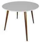 Mesa Jantar 70cm Redonda Branco Tampo Mdf Pé Palito Mesa Jantar 70cm Redonda Branco Tampo Mdf Pé Palito