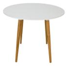 Mesa Jantar 70cm Redonda Pé Palito 75cm Eucalipto Ayme Canhão Escrivaninha Sala Estar Cozinha