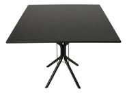 Mesa Jantar 90cm Quadrada Base Ana Metálica Escrivaninha Sala Estar Cozinha