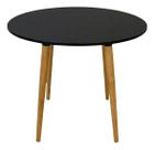 Mesa Jantar 90cm Redonda Pé Palito 75cm Eucalipto Ayme Canhão Escrivaninha Sala Estar Cozinha