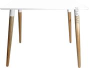 Mesa Jantar 90x54cm Retangular Pé Palito 75cm Eucalipto Ayme Canhão Escrivaninha Sala Estar Cozinha