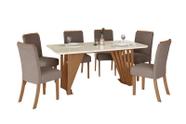 Mesa Jantar Adriana 180 6 Cadeiras Malu Amendoa - Henn