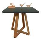 Mesa Jantar Base X Tampo Retangular Laca Com Vidro 100x70cm Preto