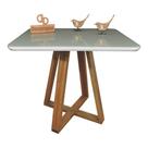 Mesa Jantar Base X Tampo Retangular Laca Com Vidro 140x90cm Off White