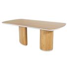 Mesa Jantar Celina Nacional Móveis 220cm (largura) Base Madeira Tampo Madeira Amêndoa Laca Branco Mesa Jantar Celina Nacional Móveis 220cm (largura) Base Madeira Tampo Madeira Amêndoa Laca Branco
