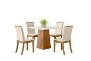 Mesa Jantar Dora 90 4 Cadeiras Isa Linho - Henn