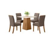 Mesa Jantar Dora 90 4 Cadeiras Vita Bege - Henn