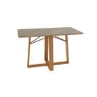Mesa Jantar Elma Premium Madeira Maciça c/ Tampo Madeirado c/ Vidro 160x90cm Carvalho/Freijo Bronze Kappesberg Mesa Jantar Elma Premium Madeira Maciça c/ Tampo Madeirado c/ Vidro 160x90cm Carvalho/Freijo Bronze Kappesberg