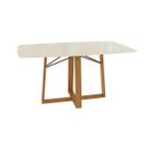 Mesa Jantar Elma Premium Madeira Maciça c/ Tampo Madeirado c/ Vidro 170x90cm Carvalho/Off White Kappesberg Mesa Jantar Elma Premium Madeira Maciça c/ Tampo Madeirado c/ Vidro 170x90cm Carvalho/Off White Kappesberg
