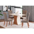 Mesa Jantar Henn Luiza 120+4Cad Bella Nature/Amêndoa