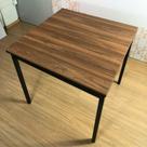 Mesa Jantar Industrial Compacta 80cm Base U em Metalon Para Sala de Apartamento