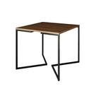Mesa Jantar Industrial Quadrada Amêndoa 90cm Base V Ferro Preto Mesa Jantar Industrial Quadrada Amêndoa 90cm Base V Ferro Preto