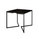 Mesa Jantar Industrial Quadrada Preta 90cm Base V Ferro Preto