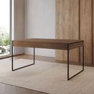 Mesa Jantar Industrial Retangular Amêndoa 137x90cm Filadélfia Base Ferro Preto Mesa Jantar Industrial Retangular Amêndoa 137x90cm Filadélfia Base Ferro Preto