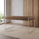 Mesa Jantar Industrial Retangular Filadélfia Amêndoa 137x90cm Base Ferro Branco Mesa Jantar Industrial Retangular Filadélfia Amêndoa 137x90cm Base Ferro Branco