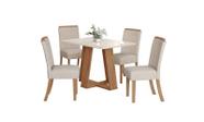 Mesa Jantar Lins 120 4 Cadeiras Malu Linho - Henn