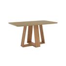 Mesa Jantar Lins 160 Canto Arredon Vidro Incolor Nature