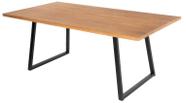 Mesa Jantar Londres Tampo Mel Base Preta 240cm - 62528