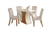 Mesa Jantar Luiza 120 4 Cadeiras Vita Linho - Henn Mesa Jantar Luiza 120 4 Cadeiras Vita Linho - Henn
