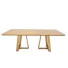 Mesa Jantar Maitê Nacional Móveis Retangular 200cm (Larg) Base Madeira vazada Tampo Madeira Amêndoa