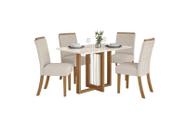 Mesa Jantar Natali 120 4 Cadeiras Malu Linho - Henn Mesa Jantar Natali 120 4 Cadeiras Malu Linho - Henn