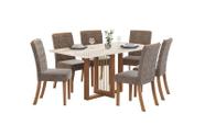 Mesa Jantar Natali 160 6 Cadeiras Esther Cacau - Henn