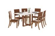 Mesa Jantar Natali 160 6 Cadeiras Milla Plus Caramelo - Henn Mesa Jantar Natali 160 6 Cadeiras Milla Plus Caramelo - Henn