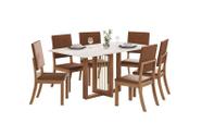 Mesa Jantar Natali 160 6 Cadeiras Milla Plus Caramelo - Henn Mesa Jantar Natali 160 6 Cadeiras Milla Plus Caramelo - Henn