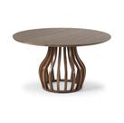 Mesa Jantar Redonda Heos Tampo e Base Madeira Tauari 160cm - 70954