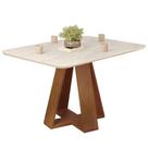 Mesa Jantar Retangular 120x90 Cm Sem Vidro Kiara Freijo Quartzo Dj Moveis Freijo Quartzo
