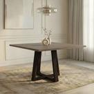 Mesa Jantar Retangular Isabela 120cm Tampo Freijó Base Madeira Maciça Castanho 4 Lugares Sala Jantar