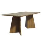 Mesa Jantar Retangular Tampo Vidro Rustic-crema
