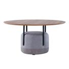 Mesa Jantar Sartor Redonda 1,6m Base Metal Estofada 100% MDF