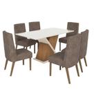 Mesa Jantar Solus 160 6 Cadeiras Eloa Cacau - Henn