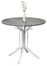 Mesa Jantar Somente Base branca + Tampo Granito 90cm Redondo 15mm