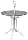 Mesa Jantar Somente Base em aço cor branca + Tampo redondo de Granito 90cm x 90cm espessura 15mm campeã de vendas