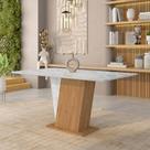 Mesa Jantar Tampo Mdf Qatar Marmorizado Carrara Cinam/carrar/bco - M.a Mesa Jantar Tampo Mdf Qatar Marmorizado Carrara Cinam/carrar/bco - M.a