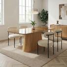 Mesa Jantar Vidro 160cm kit 6 Cadeiras Aço Preto Napoli Bege H02 - D Rossi Mesa Jantar Vidro 160cm kit 6 Cadeiras Aço Preto Napoli Bege H02 - D Rossi