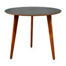 Mesa Julia Redonda De 80cm Na Cor Preta