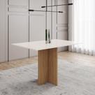 Mesa Kira 120cm Bege/Nature/Off White