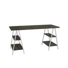 Mesa Kuadra Cavalete 150x60x75cm Carvalho Dark - Carvalho Dark - Mesa Kuadra Cavalete 150x60x75cm Carvalho Dark - Carvalho Dark -